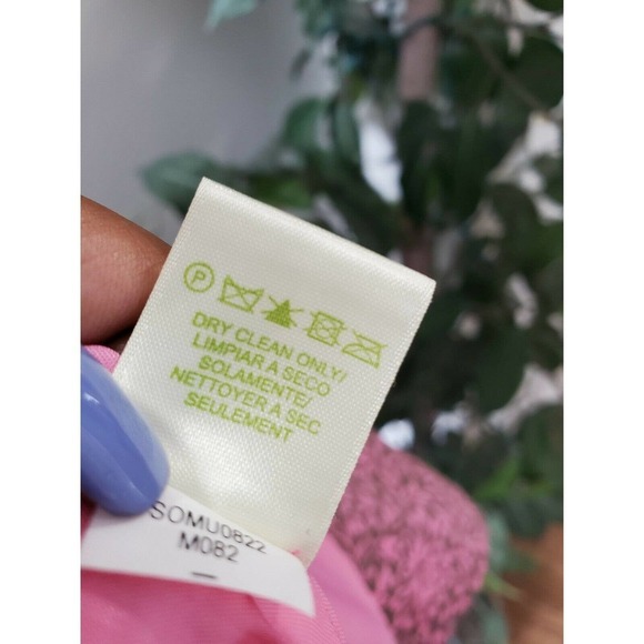 Sigrid Olsen Women Pink Floral Cotton Half Sleeve 3 Buttons Fitted Blazer - Picture 11 of 12